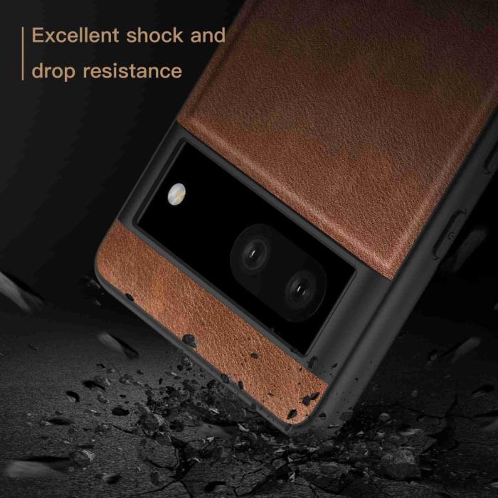 Bild 4, Google Pixel 7 Skal Retro Läderbelagt Brun