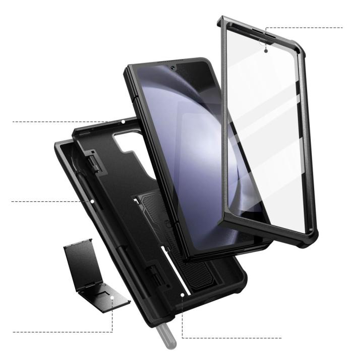 Bild 5, Tech-Protect Galaxy Z Flip 5 Skal Kevlar Pro Pen Svart