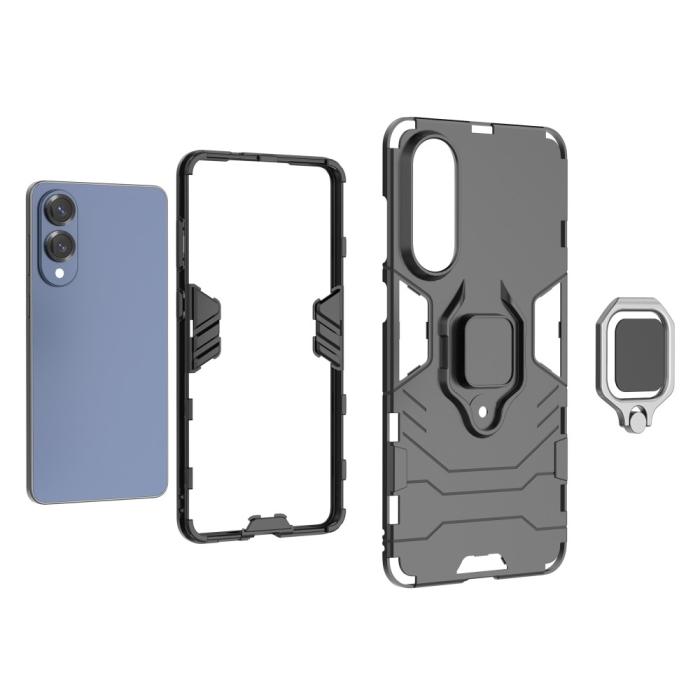 Bild 2, Samsung Galaxy S25 Edge Skal Ring Hybrid Armor Röd