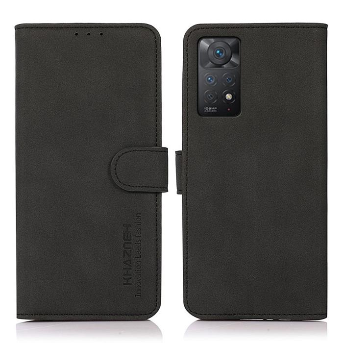 Bild 1, KHAZNEH Xiaomi Redmi Note 11 Pro 5G Fodral Retro Läder Svart