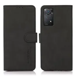 KHAZNEH Xiaomi Redmi Note 11 Pro 5G Fodral Retro Läder Svart