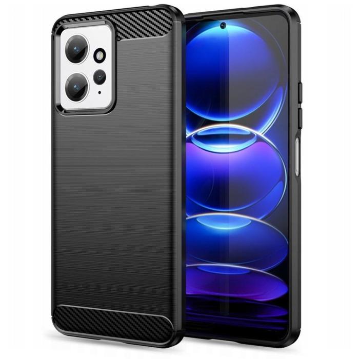 Bild 1, Tech-Protect Xiaomi Redmi Note 12 4G Skal Borstad Stål Textur Svart