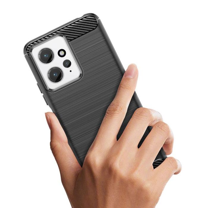 Bild 2, Tech-Protect Xiaomi Redmi Note 12 4G Skal Borstad Stål Textur Svart