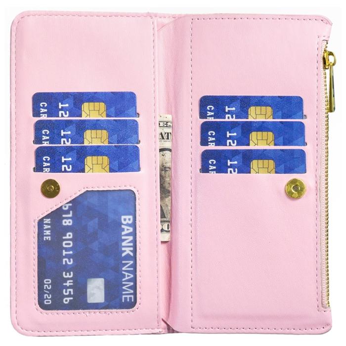 Bild 2, iPhone 16 Plus Fodral Diamond Multifunktionell Rosa
