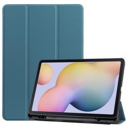 Samsung Galaxy Tab S7 / Tab S8 Fodral Tri-Fold Pennhållare Mörk Grön