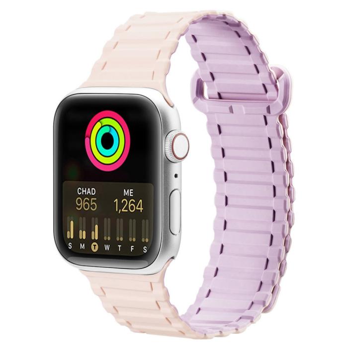 Bild 2, DUX DUCIS Apple Watch 42/44/45/49 mm Armband Magnetisk Silikon