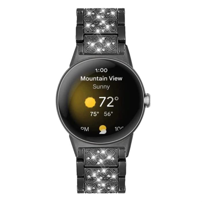 Bild 4, Rhinestone Metallarmband Google Pixel Watch / Watch 2