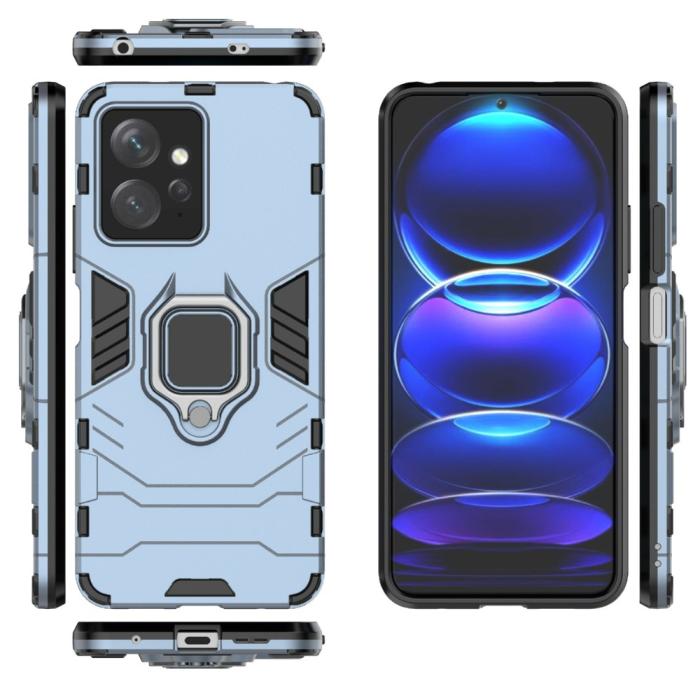 Bild 6, Xiaomi Redmi Note 12 4G Skal Ring Hybrid Armor Blå