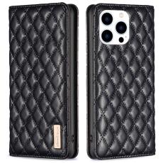 iPhone 16 Pro Fodral Diamond Flip Läder Svart