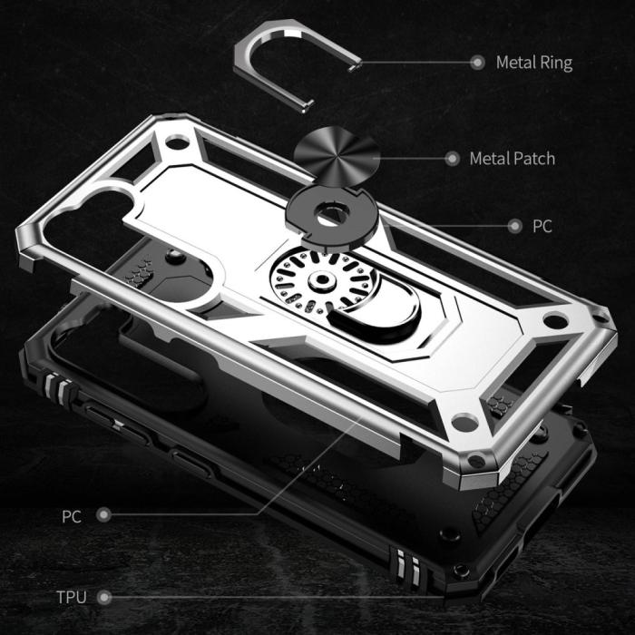 Bild 4, Samsung Galaxy S23 Plus Skal Ring Shockproof Hybrid Silver