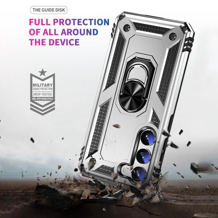 Bild 5, Samsung Galaxy S23 Plus Skal Ring Shockproof Hybrid Silver