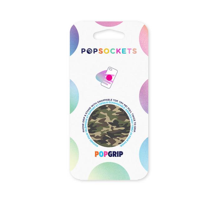 Bild 2, PopSockets Avtagbart Grip med Ställfunktion Woodland Camo