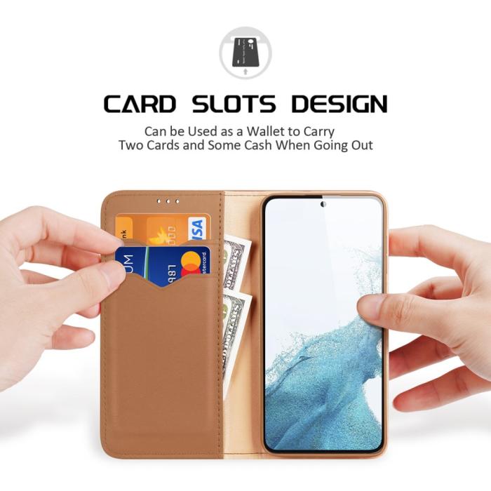 Bild 2, DUX DUCIS Samsung Galaxy S23 Fodral HIVO Äkta Läder Brun
