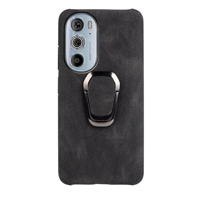 Bild 5, Motorola Edge 30 Pro Skal Ring Läderbelagt Svart