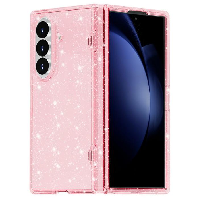 Bild 2, Samsung Galaxy Z Fold 8 Ultra Skal Glitter TPU Rosa