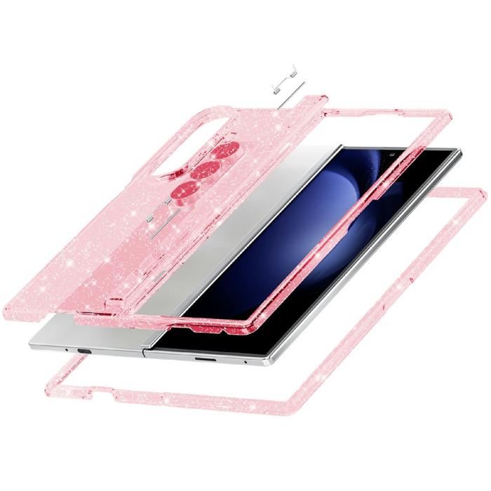 Bild 4, Samsung Galaxy Z Fold 8 Ultra Skal Glitter TPU Rosa