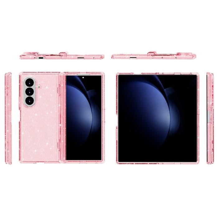 Bild 5, Samsung Galaxy Z Fold 8 Ultra Skal Glitter TPU Rosa