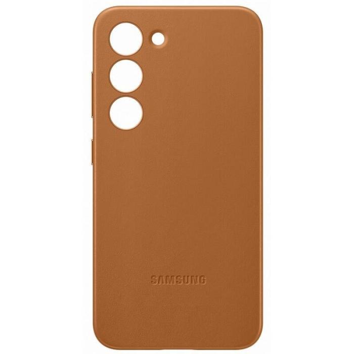 Bild 1, Samsung Galaxy S23 Skal Leather Cover Camel