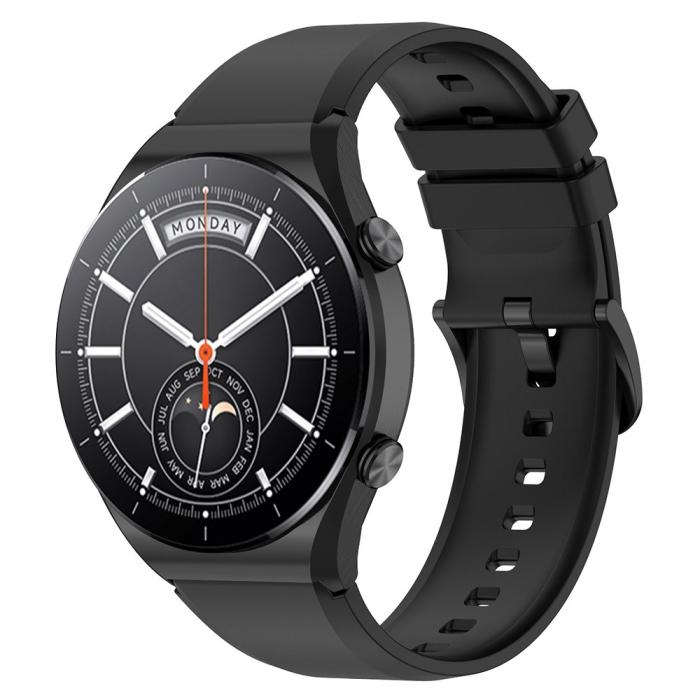 Bild 2, Silikon Armband Smartwatch (22 mm) Svart