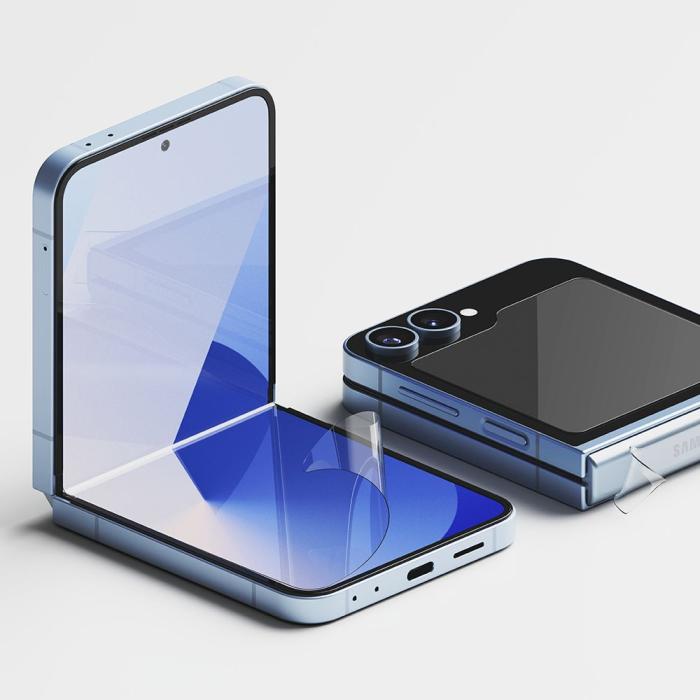 Bild 4, Ringke Galaxy Z Flip 6 / 7 FE 2-SET 3in1 Skärmskydd Transparent