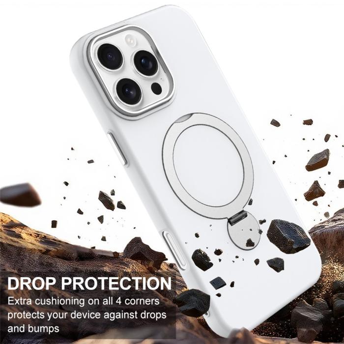 Bild 4, iPhone 16 Pro Skal MagSafe Kickstand Hybrid Vit