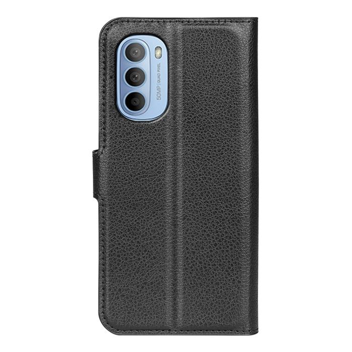 Bild 3, Motorola Moto G31 / G41 Fodral Litchi Textur Svart
