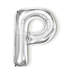 Bokstavsballong P 40 cm Silver