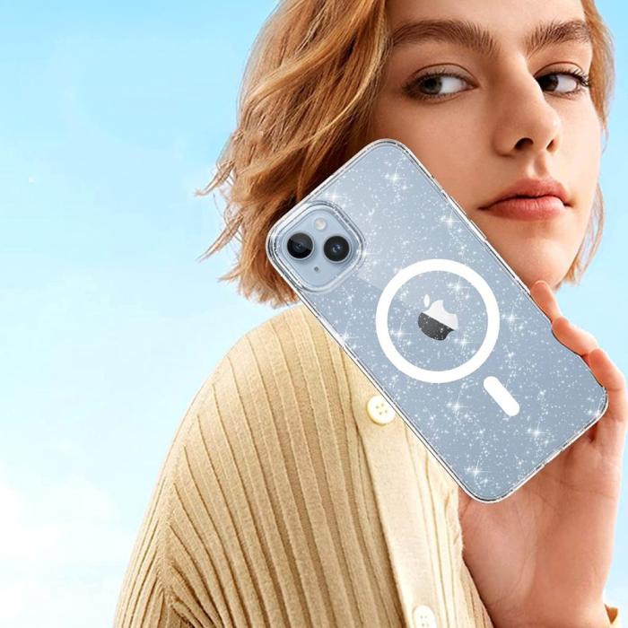 Bild 6, Tech-Protect iPhone 14 / 13 Skal MagSafe FlexAir Hybrid Glitter