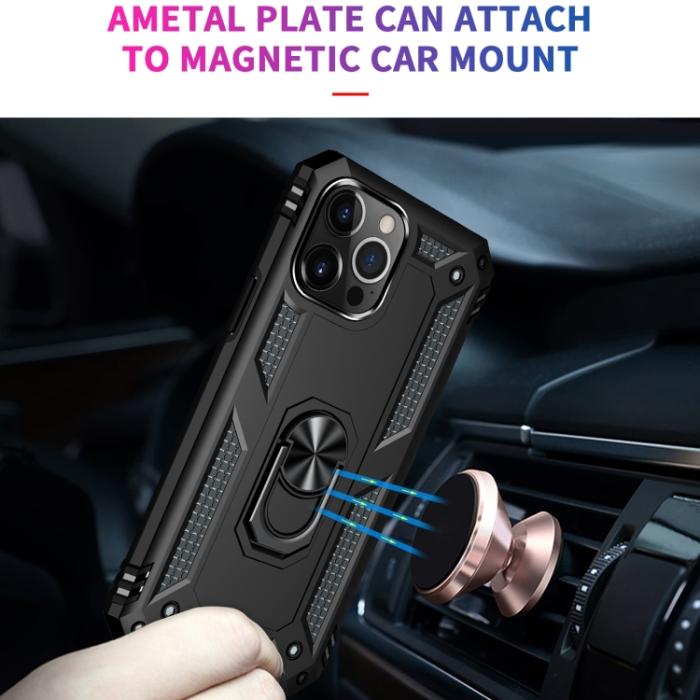 Bild 6, iPhone 14 Pro Skal Hybrid Armor Ring Svart