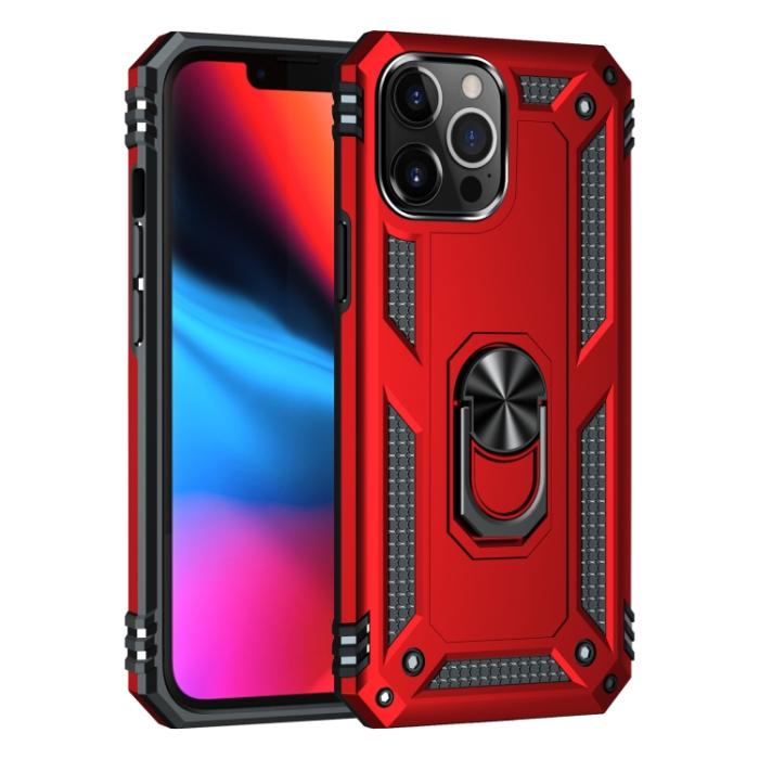 Bild 2, iPhone 14 Pro Skal Hybrid Armor Ring Röd