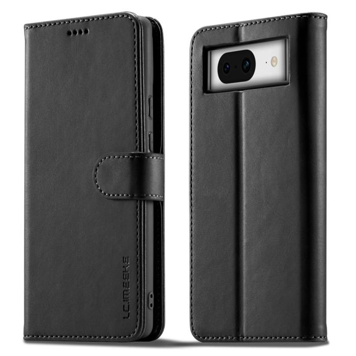 Bild 1, LC.IMEEKE Google Pixel 8A Läder Fodral Svart