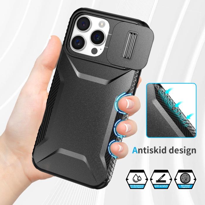 Bild 4, iPhone 16 Pro Skal CamShield Hybrid Svart