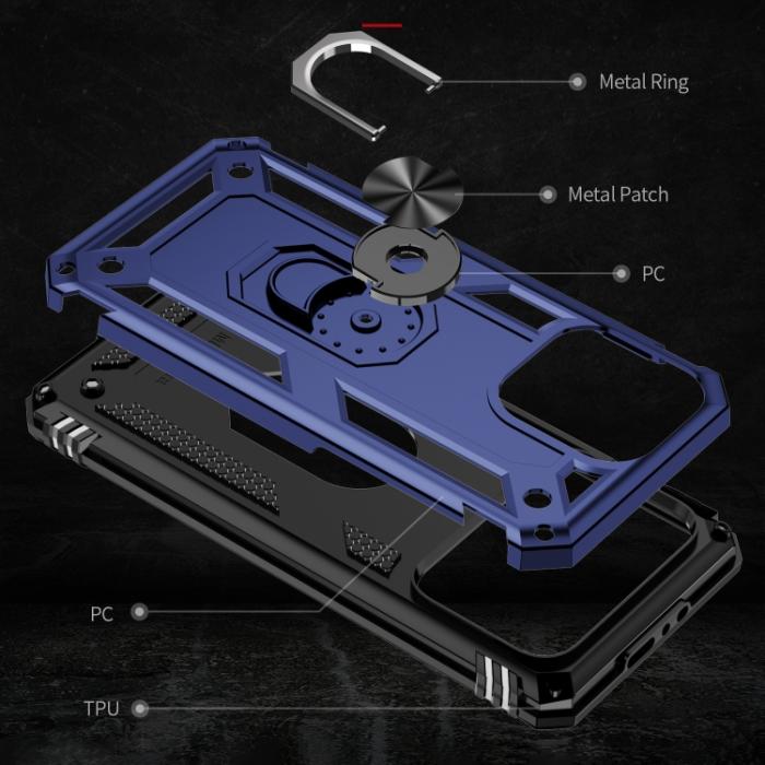 Bild 5, iPhone 15 Pro Max Skal Shockproof Armor Ring Blå
