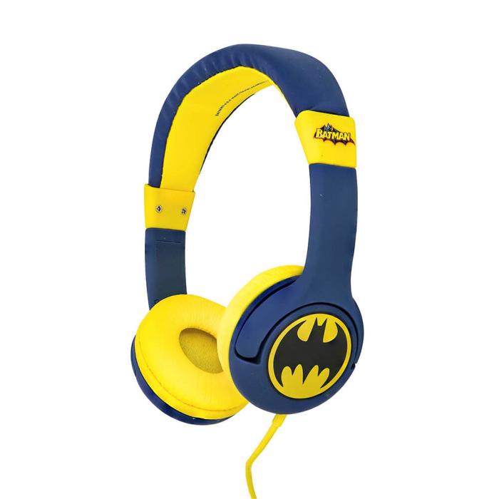 Bild 3, Batman Hörlur För Barn On-Ear Blå Batlogo