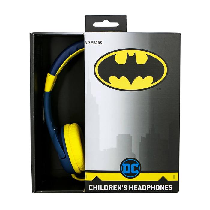Bild 2, Batman Hörlur För Barn On-Ear Blå Batlogo