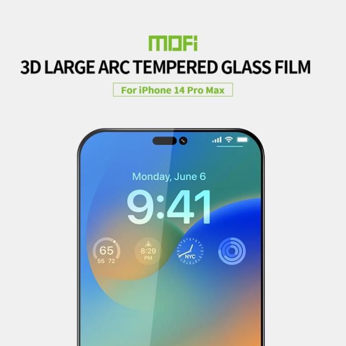 Bild 3, MOFI iPhone 14 Pro Max Skärmskydd Heltäckande Härdat Glas