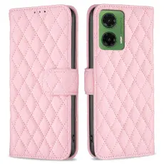 Motorola Moto G35 5G Fodral Diamond L&auml;der Rosa
