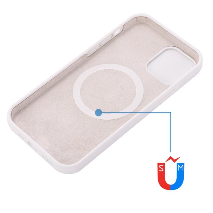 Bild 4, iPhone 15 Pro Skal MagSafe Silikon Vit