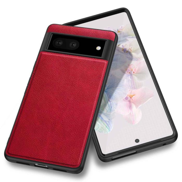 Bild 2, Google Pixel 7 Skal Retro Läderbelagt Röd