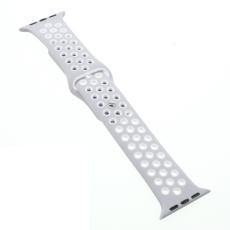 Ihåligt Silikon Armband Apple Watch 42/44/45/49 mm Grå/Vit