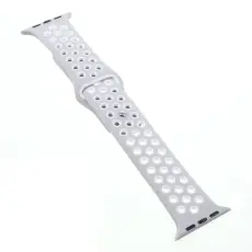 Ihåligt Silikon Armband Apple Watch 42/44/45/49 mm Grå/Vit