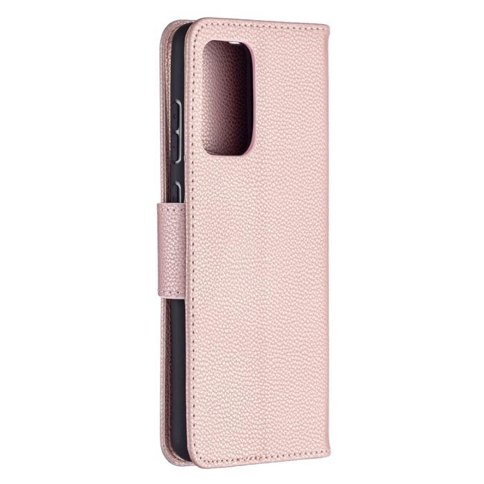 Bild 3, Samsung Galaxy A72 - Litchi Textur Läder Fodral - Roséguld