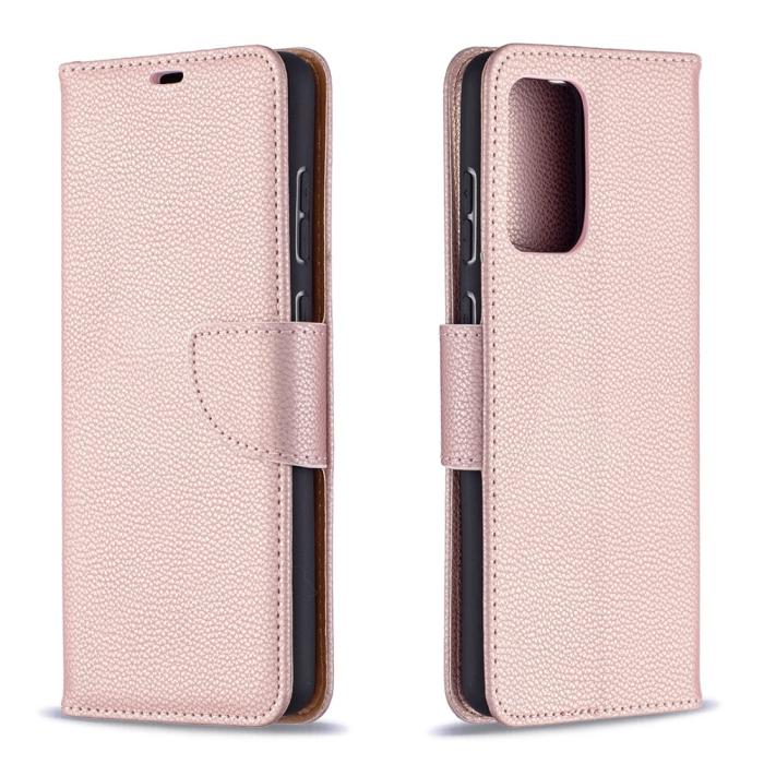 Bild 4, Samsung Galaxy A72 - Litchi Textur Läder Fodral - Roséguld