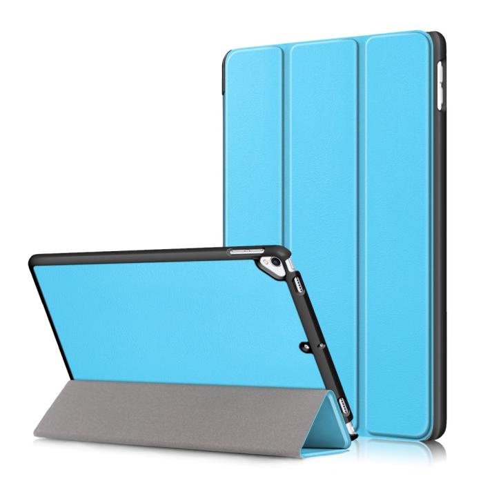 Bild 1, iPad 10.2 2019/2020/2021, iPad Air 10.5, Pro 10.5 Fodral Tri-Fold Ljus Blå