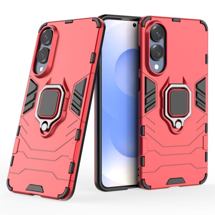 Bild 4, Samsung Galaxy S25 Edge Skal Ring Hybrid Armor Röd