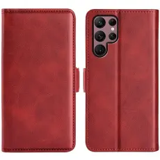 Samsung Galaxy S23 Ultra Fodral Magnetisk St&auml;ngning R&ouml;d