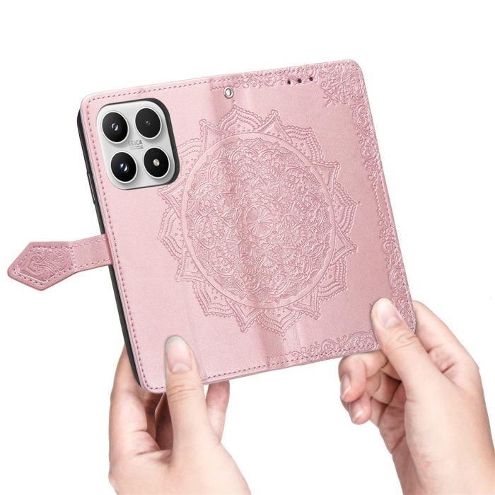Bild 3, Xiaomi 17 Fodral Läder Mandala Roséguld