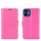 iPhone 12 Mini - Litchi Textur Fodral - Rosa
