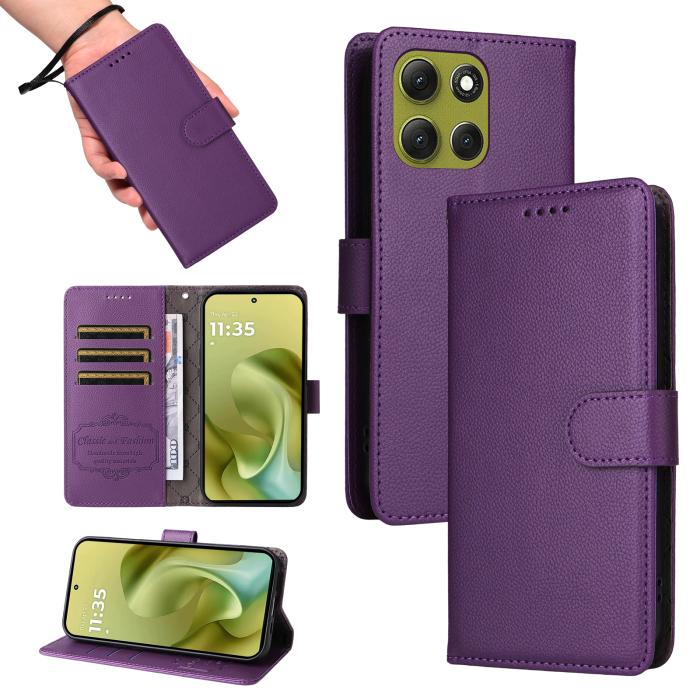 Bild 5, Motorola Moto G86 Power / G86 5G Fodral Läder Lila