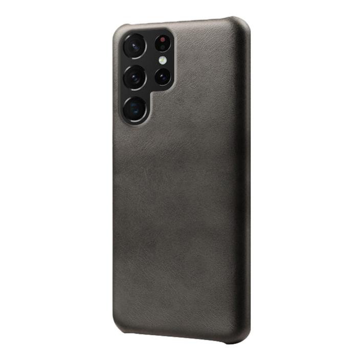 Bild 1, Samsung Galaxy S23 Ultra Skal Läder Belagt Svart